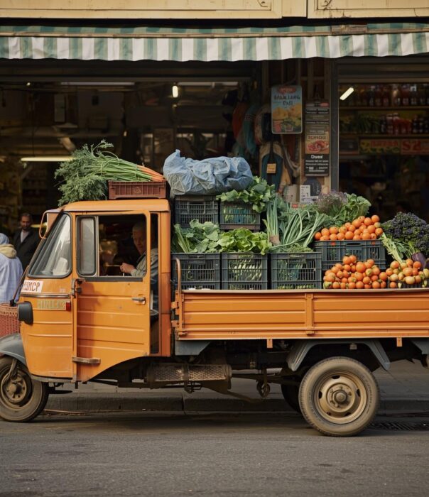 Vegetable supply in to shops through lorrey (6)